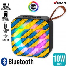 Caixa de Som Bluetooth 10W XDG191 Xtrad - Azul Amarela